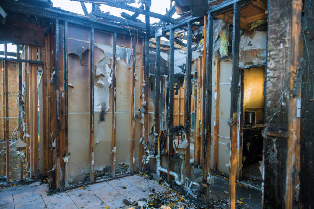 Professional Fire Damage Restoration technician working in Deerfield, WI
